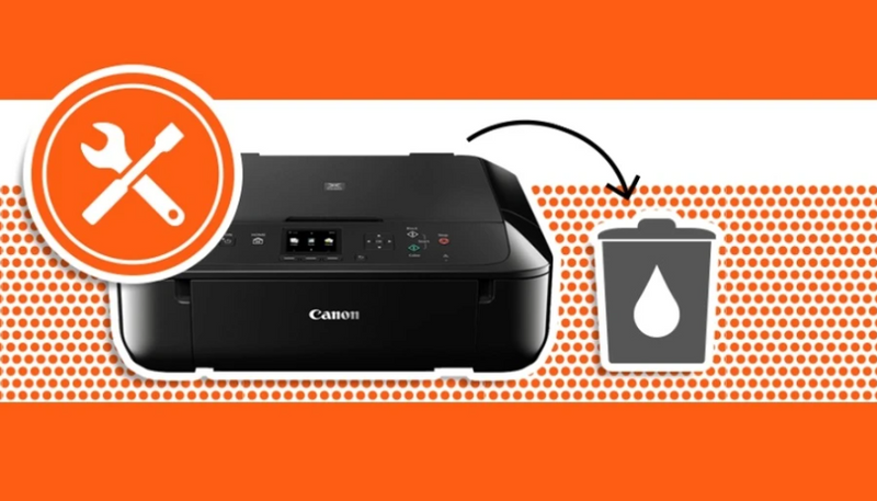 Remplacement du réservoir d'encre usagée sur l'imprimante Canon Pixma 
